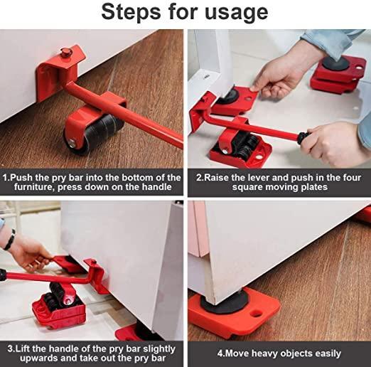 Smart Furniture Lifter with Wheel Pads