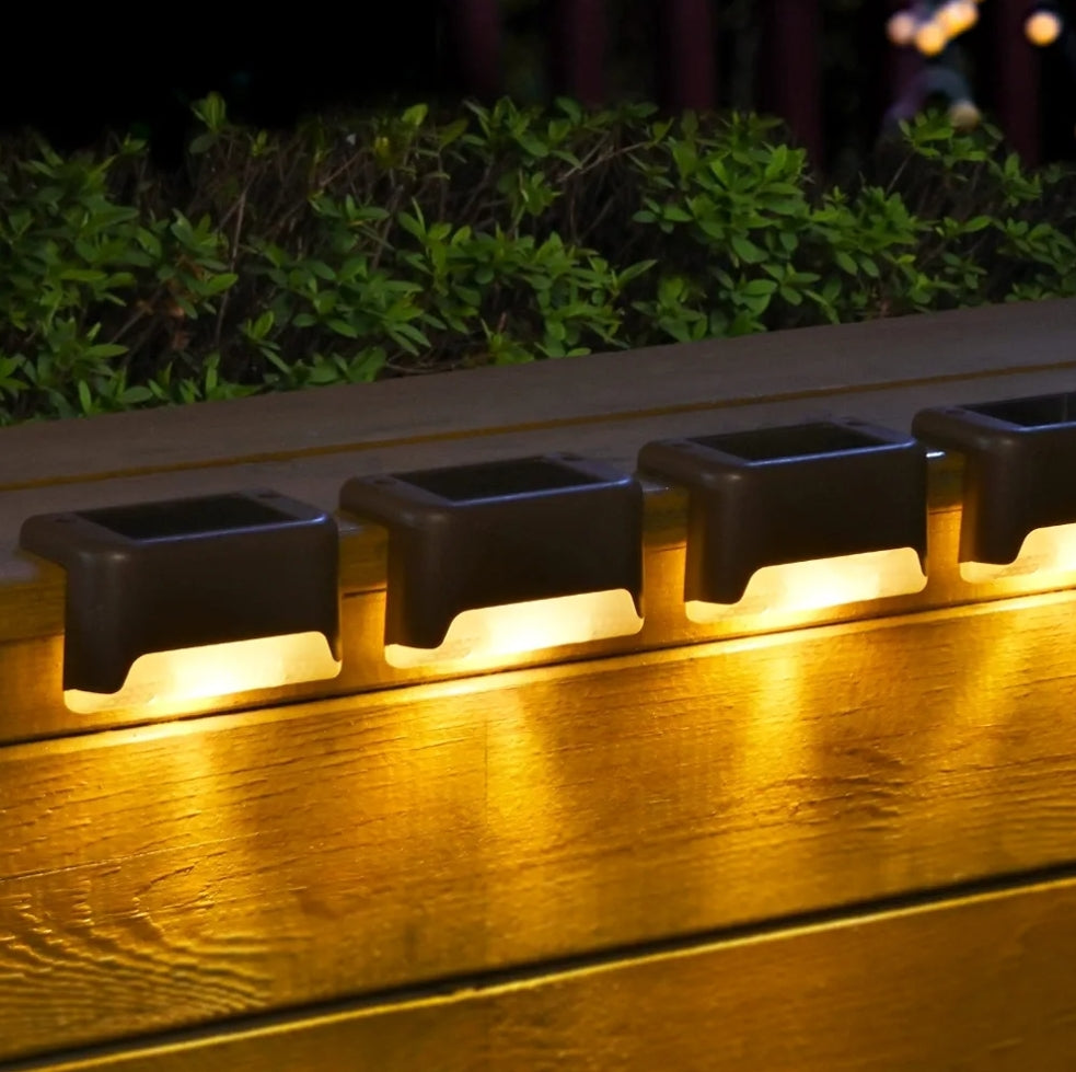 Solar Deck Lights Outdoor, Solar Step LED Waterproof Lighting for Outdoor Deck (Pack of 12)